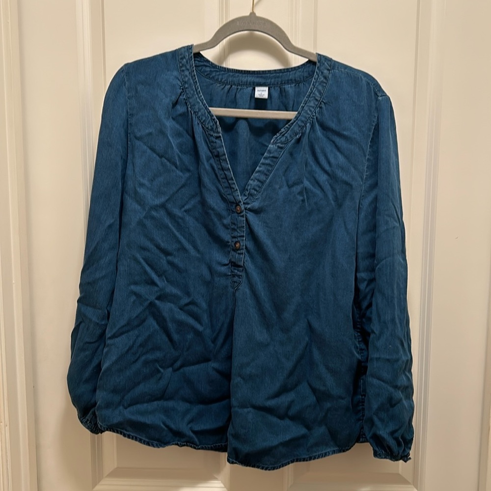 Chambray poets blouse